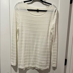 Women's Cream Striped Top